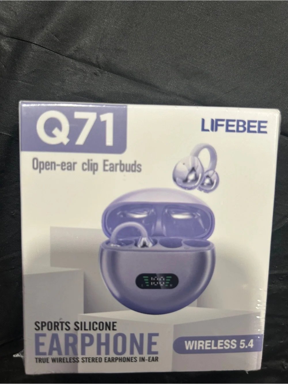 Q71 Purple Wireless Earbuds - Sports Silicone Earphones